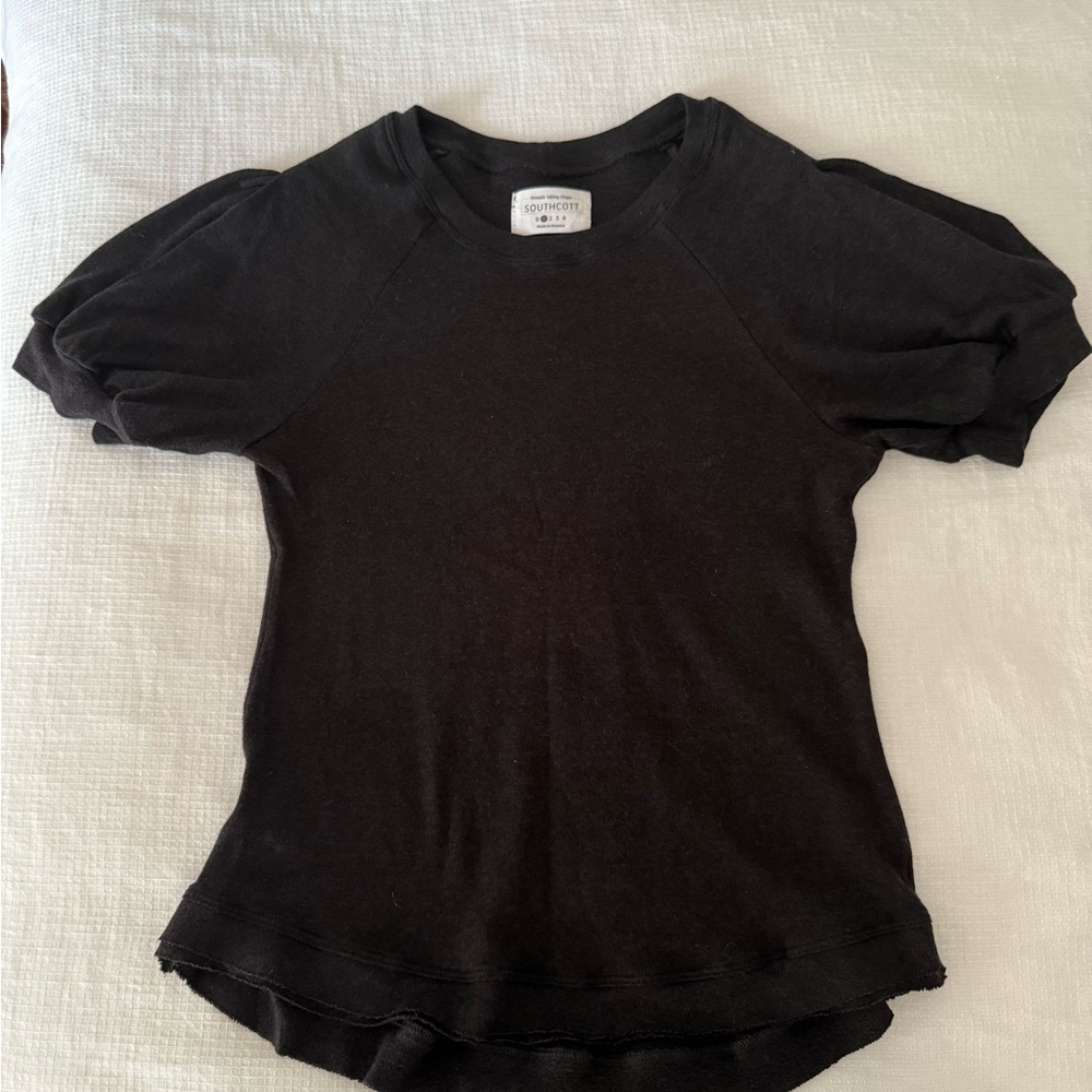 Black Puff Sleeve Top